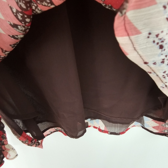 Loft sheer geo print blouse small - Picture 3 of 4